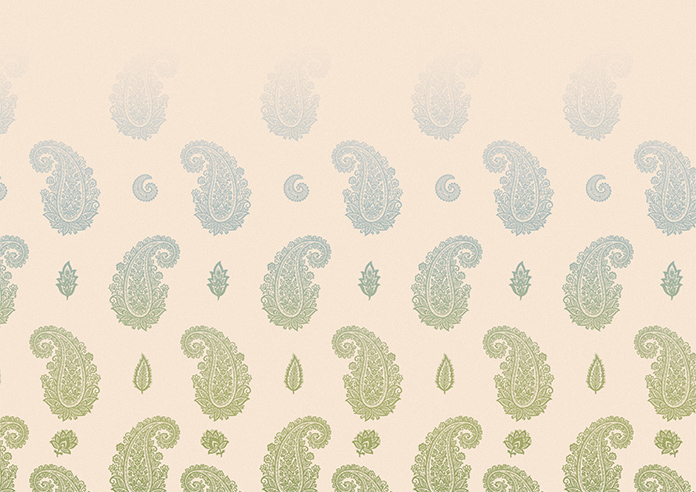 Petal & Block Paisley Mist, Neem - Roller Blind - Image 6
